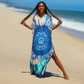 Ocean Goddess Mandala Tie-Dye Maxi Kaftan Dress