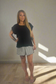 WHISPER Black Sheer Casual T-shirt