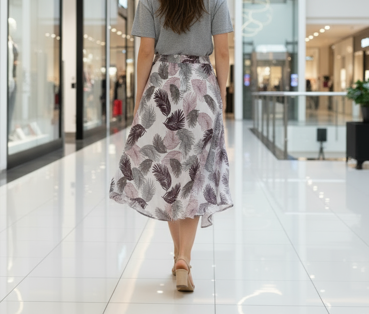 NOBLE purple floral Leaf Skirt