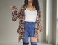 JAYLA Brown Boho Long sleeve top/Cardy