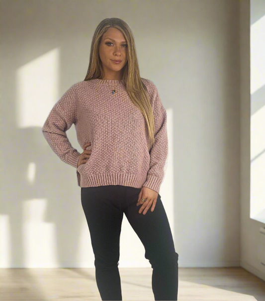RUTH Pink fluffy Knit jumper