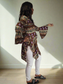 JAYLA Brown Boho Long sleeve top/Cardy