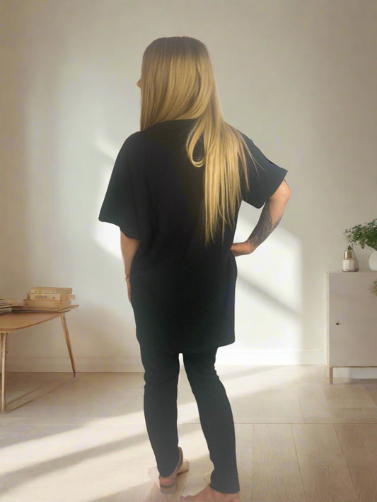 Handmade Adulting Is Some Bullshit Black Oversized Tee/Dress