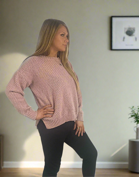 RUTH Pink fluffy Knit jumper