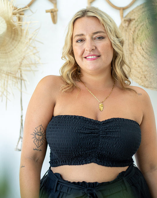 TILLY Bandeau Tube Top- Black