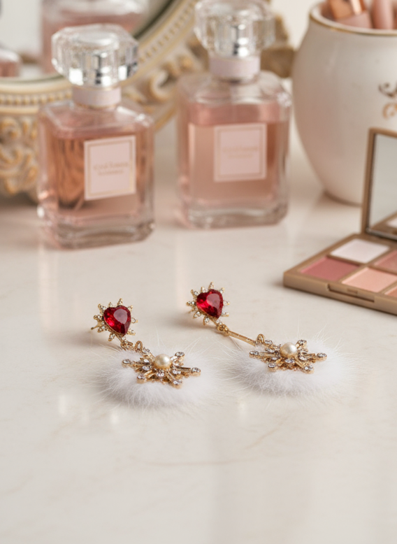 Holly Jolly Snowflake Statement Earrings