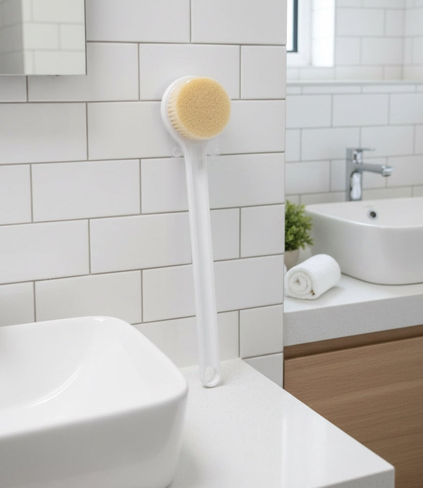 Long Handle Back Scrubbing Brush – Shower Exfoliation