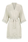 Silky Lace Trim Midi Dressing Gown – 12 Colours