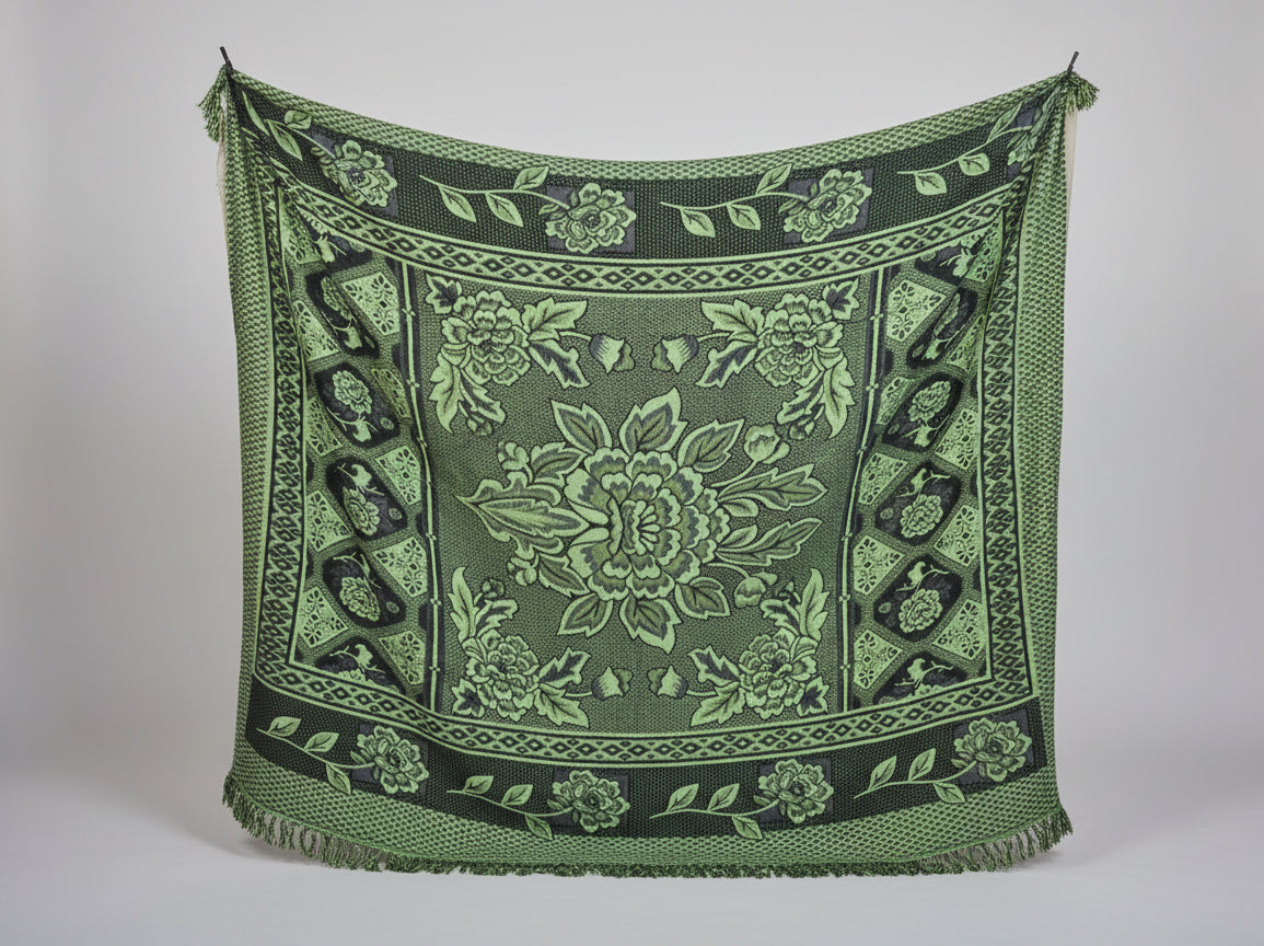 Emerald Garden Woven Blanket – Cozy Adult Throw Blanket