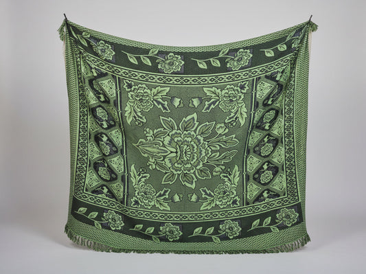 Emerald Garden Woven Blanket – Cozy Adult Throw Blanket