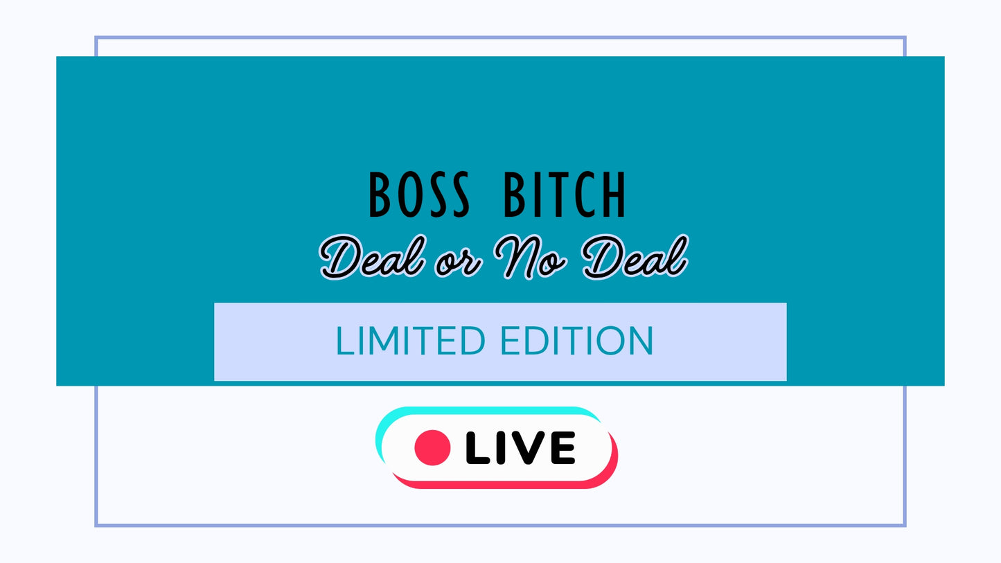 Boss Bitch (Entrepreneur) Large DEAL OR NO DEAL bag (LIVE)