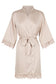 Silky Lace Trim Midi Dressing Gown – 12 Colours