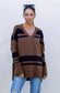 Cocoa Brown black Stripe Sweater Top