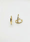 Crystal Pave Gold Hoop Earrings Classic Everyday Shine