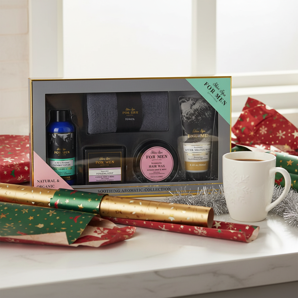 Mens Grooming Gift Set Natural & Organic Collection Set of 5