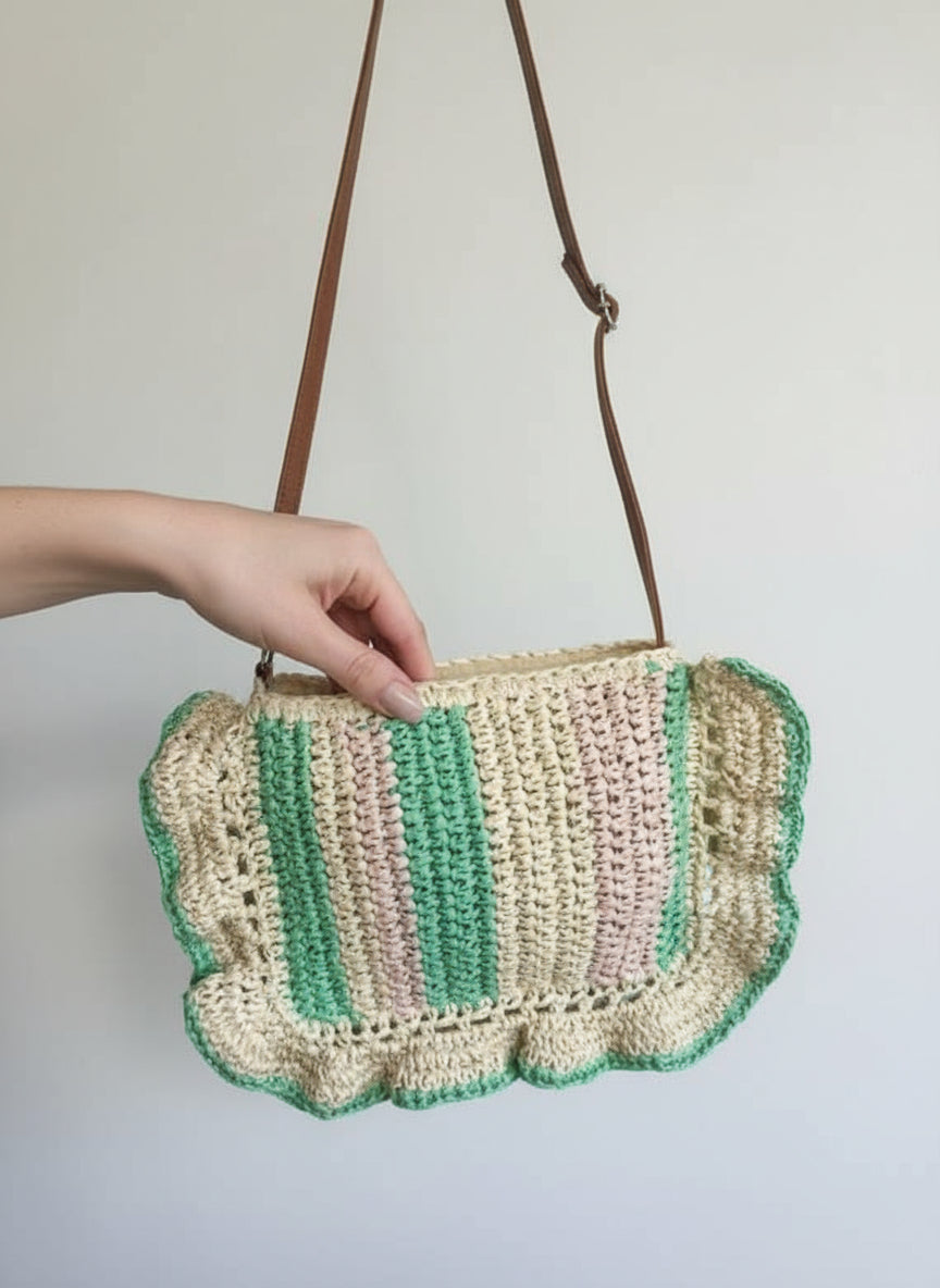 Boho Beach Muse Crochet Shoulder Bag