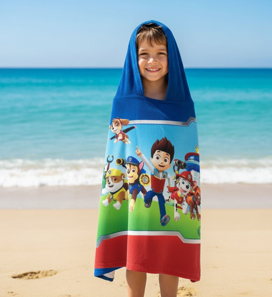 Kids Character Hooded Beach Towels – Choose your style