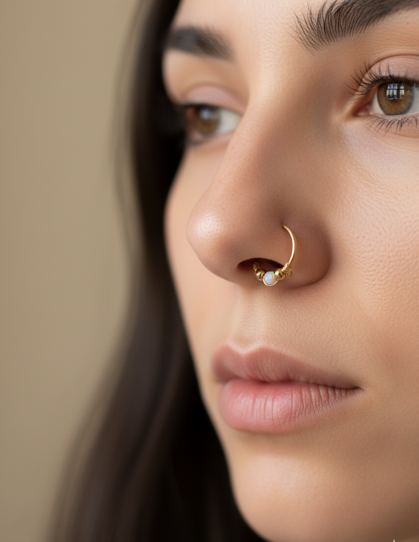 Opal Glow Nose Hoop – Choose your style