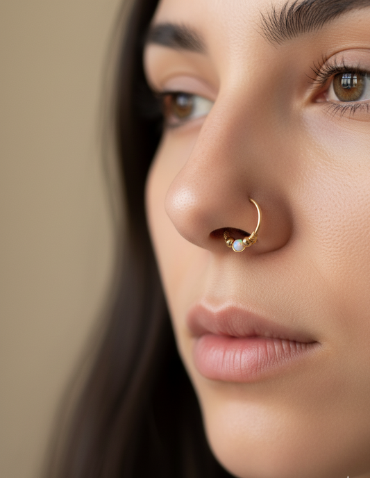 Opal Glow Nose Hoop – Choose your style