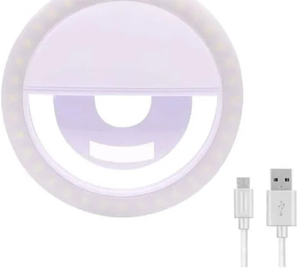 4-Level LED Selfie Ring Light  Clip-On