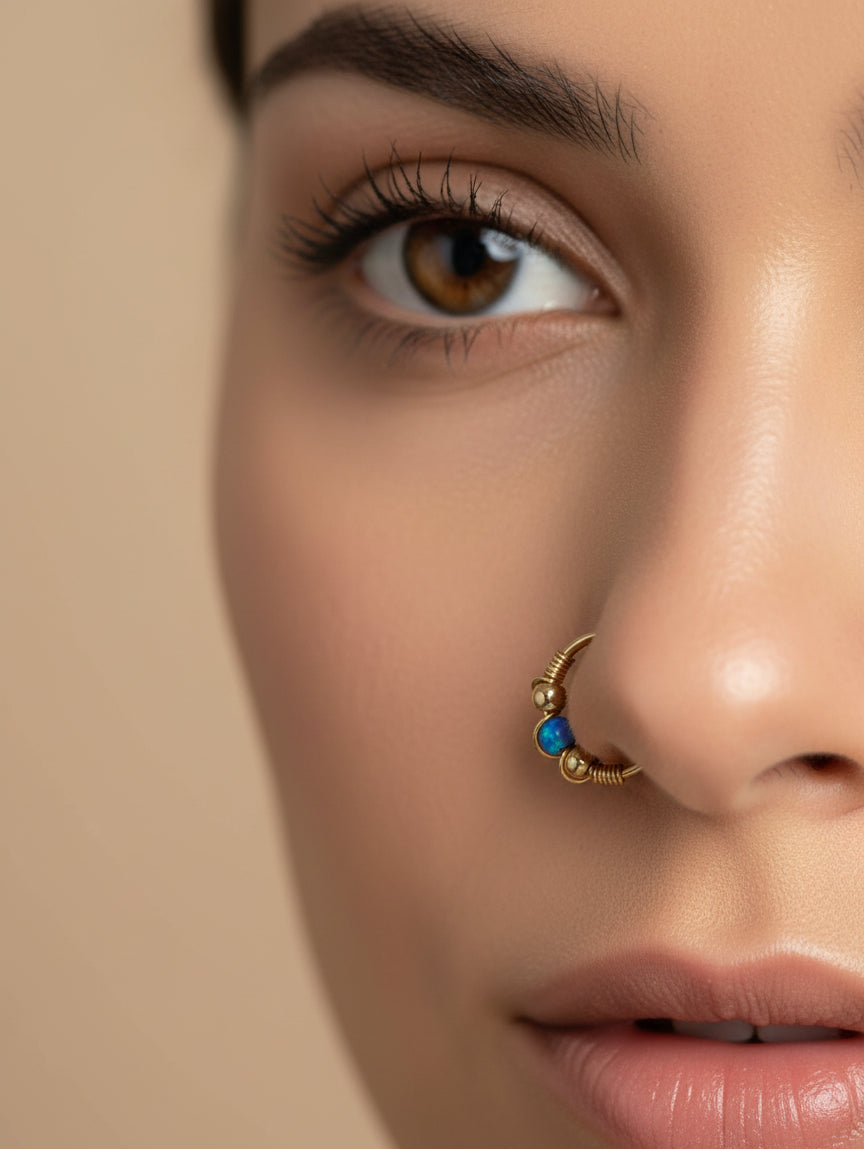 Opal Glow Nose Hoop – Choose your style