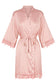 Silky Lace Trim Midi Dressing Gown – 12 Colours