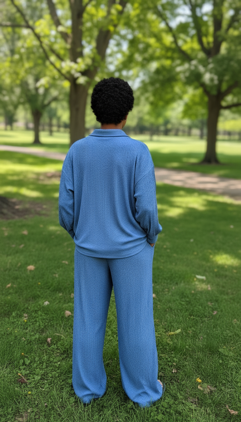 Dark Grey Top & Pants Set