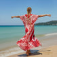 Red boho Dreamtime Maxi Kaftan Dress