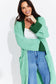 KHLOE Mint Green Oversized CARDI