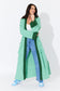 KHLOE Green Oversized Maxi Cardigan