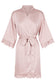 Silky Lace Trim Midi Dressing Gown – 12 Colours