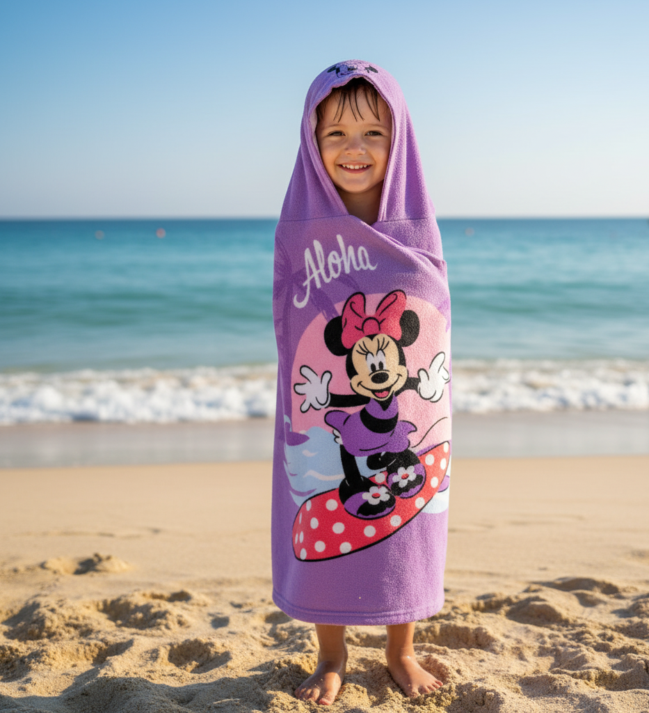 Kids Character Hooded Beach Towels – Choose your style