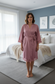 Silky Lace Trim Midi Dressing Gown – 12 Colours