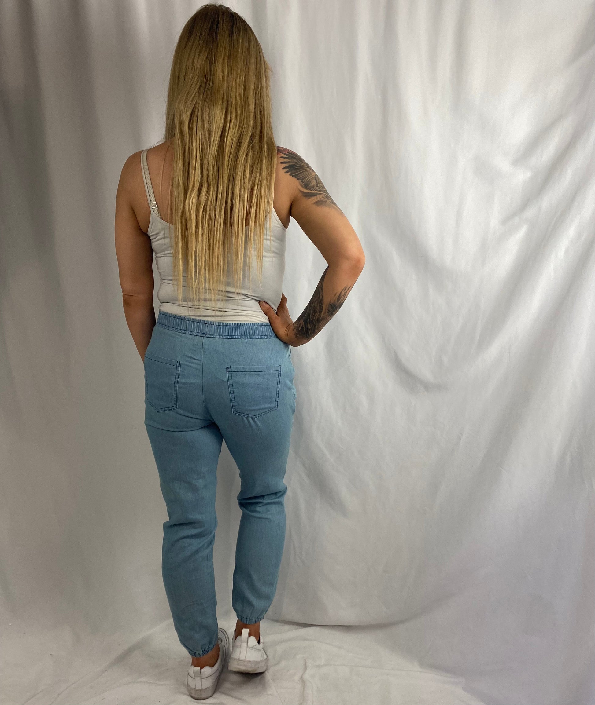 ARIZONA Light Blue Denim Cuff Jeans Pants Aambers Goodies xx 