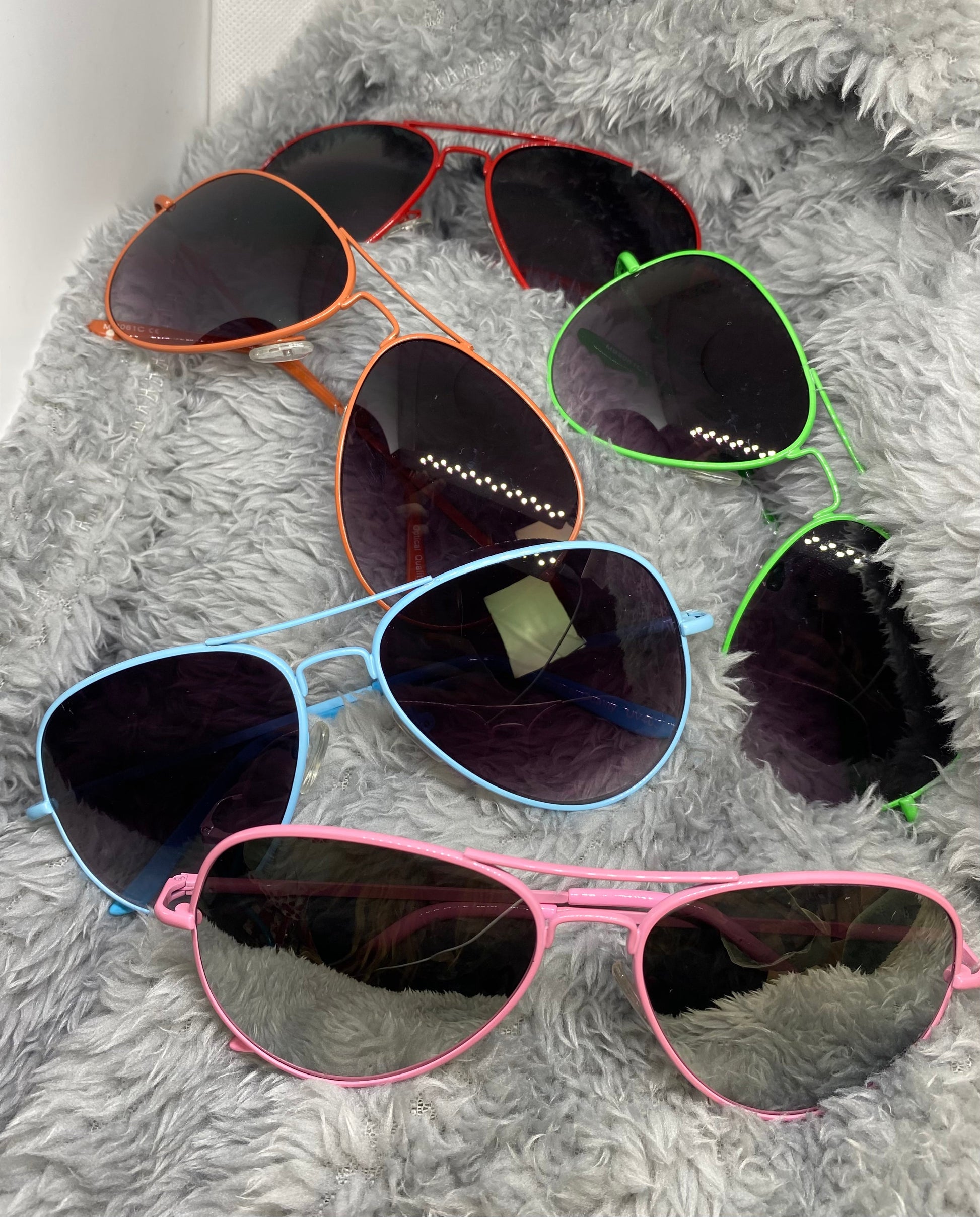 AVIATOR Coloured Framed Sunglasses + Free Drawstring Bag Sunglasses Aambers Goodies xx 