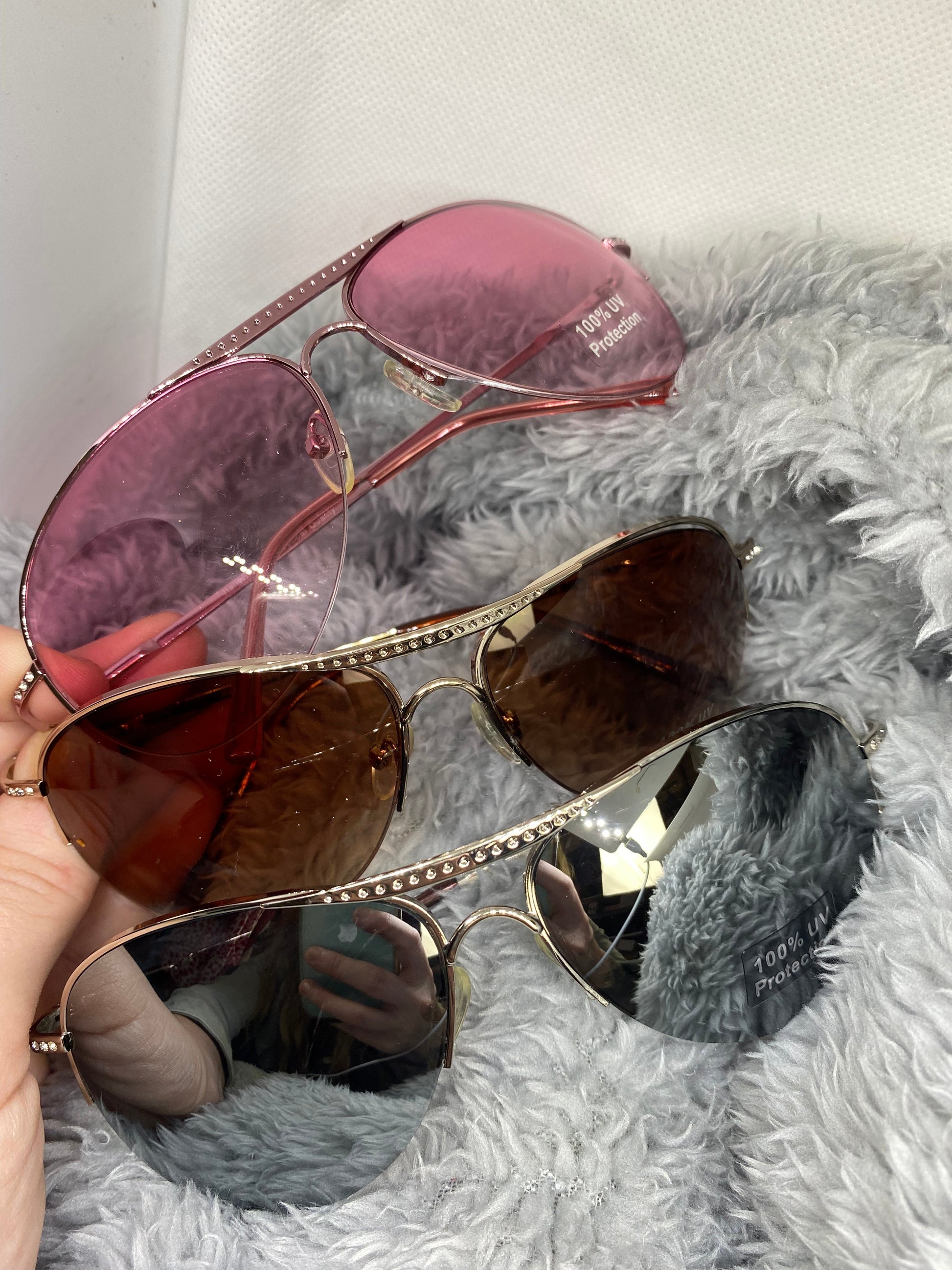 AVIATOR Coloured Sunglasses + Free Drawstring Bag Sunglasses Aambers Goodies xx 