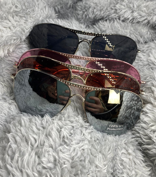 AVIATOR Coloured Sunglasses + Free Drawstring Bag Sunglasses Aambers Goodies xx 