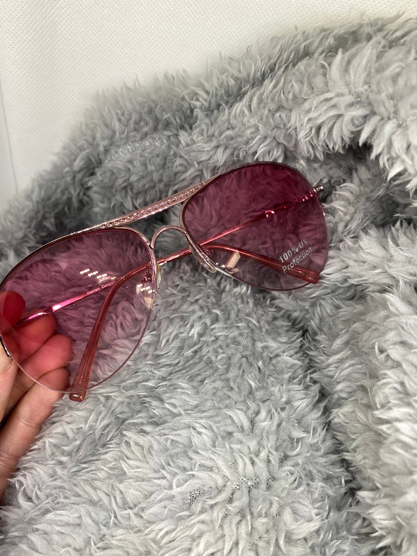 AVIATOR Coloured Sunglasses + Free Drawstring Bag Sunglasses Aambers Goodies xx Pink 