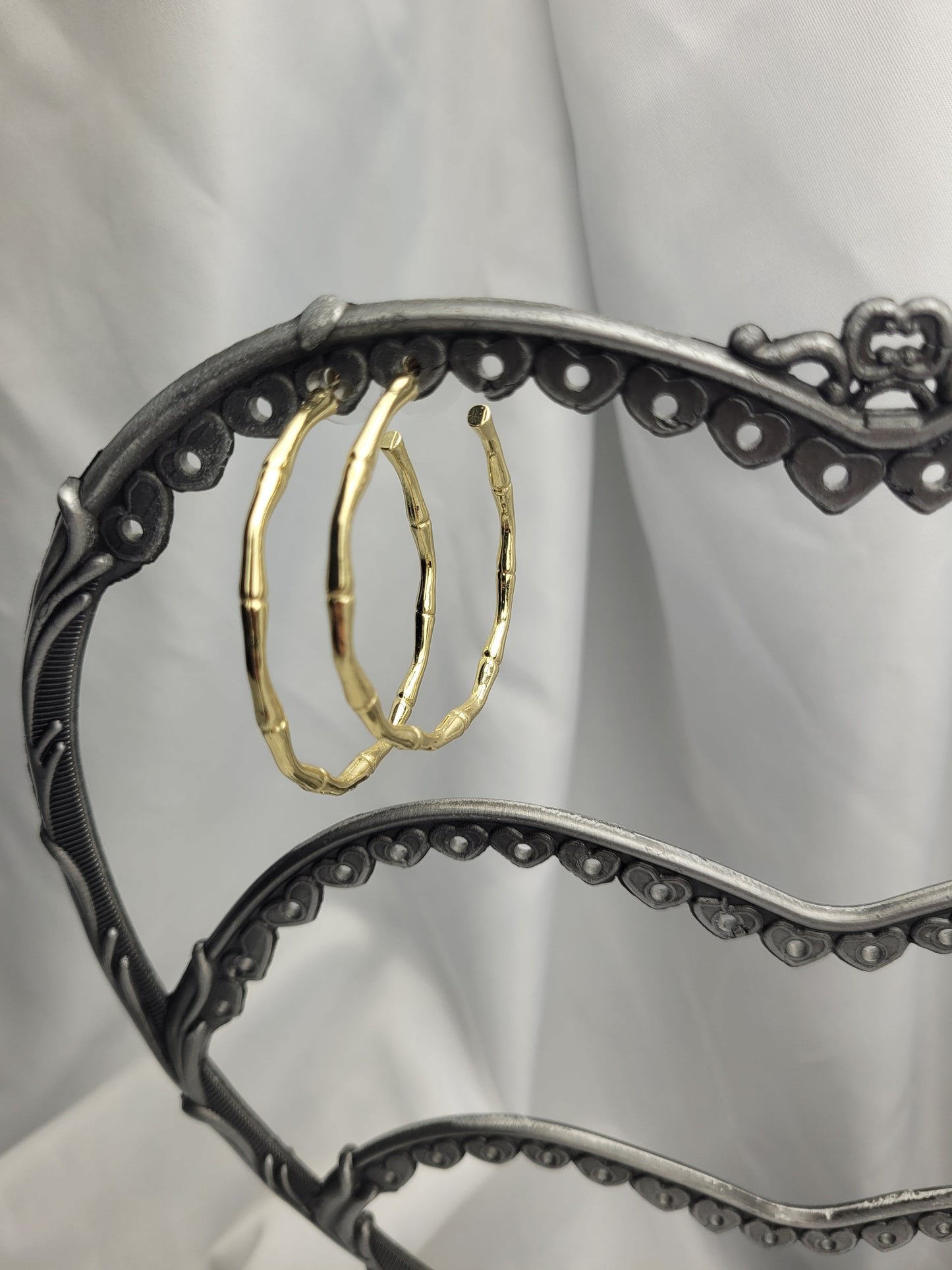 BAMBOO Hoop Earrings - Gold Accessories Aambers Goodies xx 
