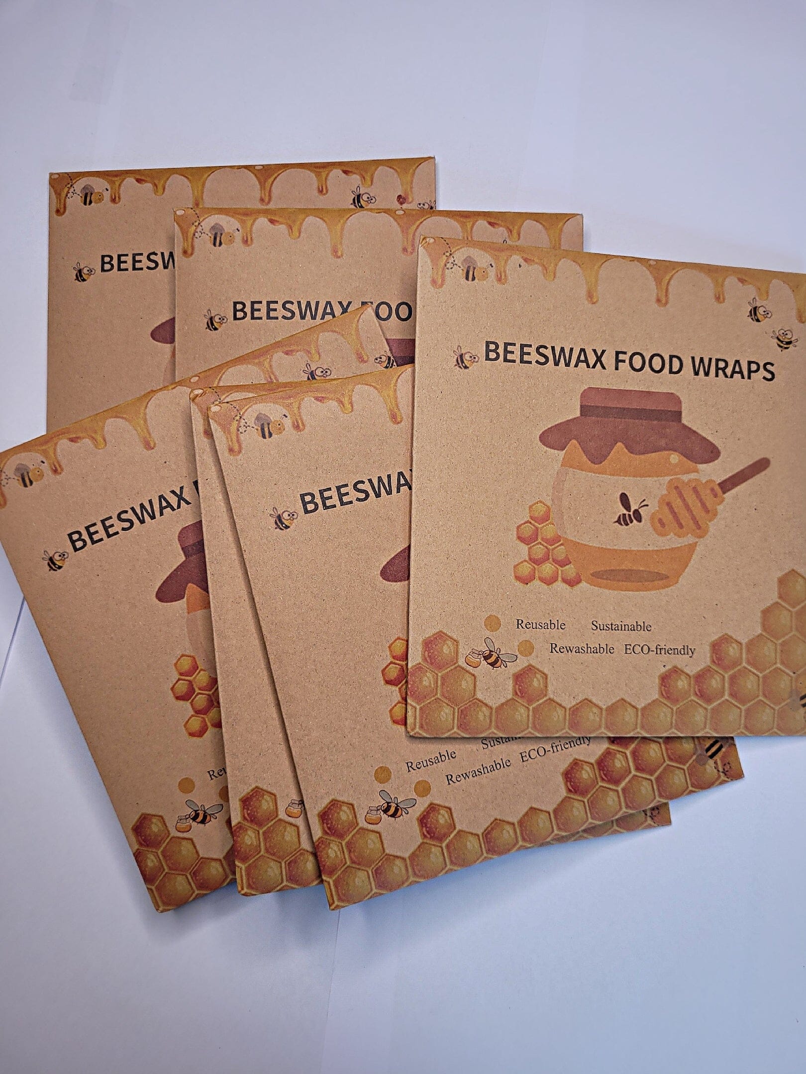 BEESWAX 3 Pack Food Coverings - Re-useable Household Supplies Aambers Goodies xx 