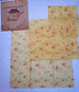 BEESWAX 3 Pack Food Coverings - Re-useable Household Supplies Aambers Goodies xx Honey Comb 