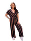 CASEY Striped Jumpsuit full length pants 2 colours- Caramello Stripe & Navy Blue Stripe Jumpsuit Aambers Goodies xx 6-8 au (XS-S) CARAMELLO STRIPED 