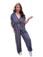 CASEY Striped Jumpsuit full length pants 2 colours- Caramello Stripe & Navy Blue Stripe Jumpsuit Aambers Goodies xx 6-8 au (XS-S) NAVY BLUE STRIPED 