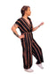 CASEY Striped Jumpsuit full length pants 2 colours- Caramello Stripe & Navy Blue Stripe Jumpsuit Aambers Goodies xx 