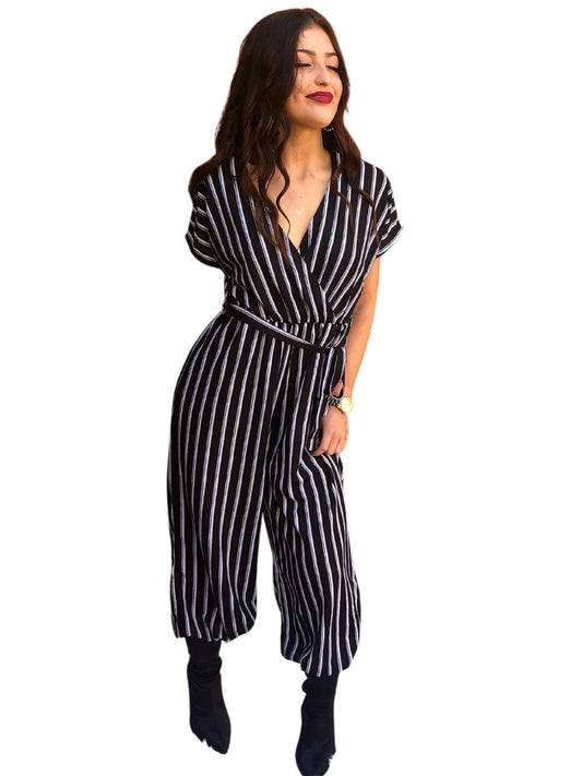 CASEY Striped pants Jumpsuit 2 colours- Caramello Stripe & Navy Blue Stripe Jumpsuit Aambers Goodies xx 