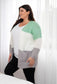 CASSA Green, Grey & White Knit Cardigan Aambers Goodies xx 