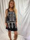CLEMENTINE Dark Grey with White Sequin Tank long top/Dress Dresses Aambers Goodies xx 
