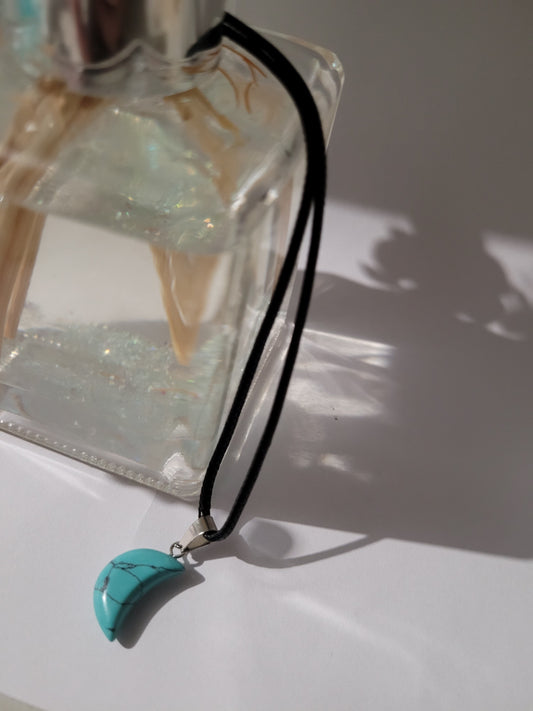 Crystal Pendant Necklaces 3 styles- Moon Rose quartz, Moon turquoise, Heart Turquoise Necklaces Aambers Goodies xx 