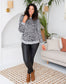 Grey & Black Leopard Knit Top Aambers Goodies xx 