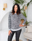 Grey & Black Leopard Knit Top Aambers Goodies xx 